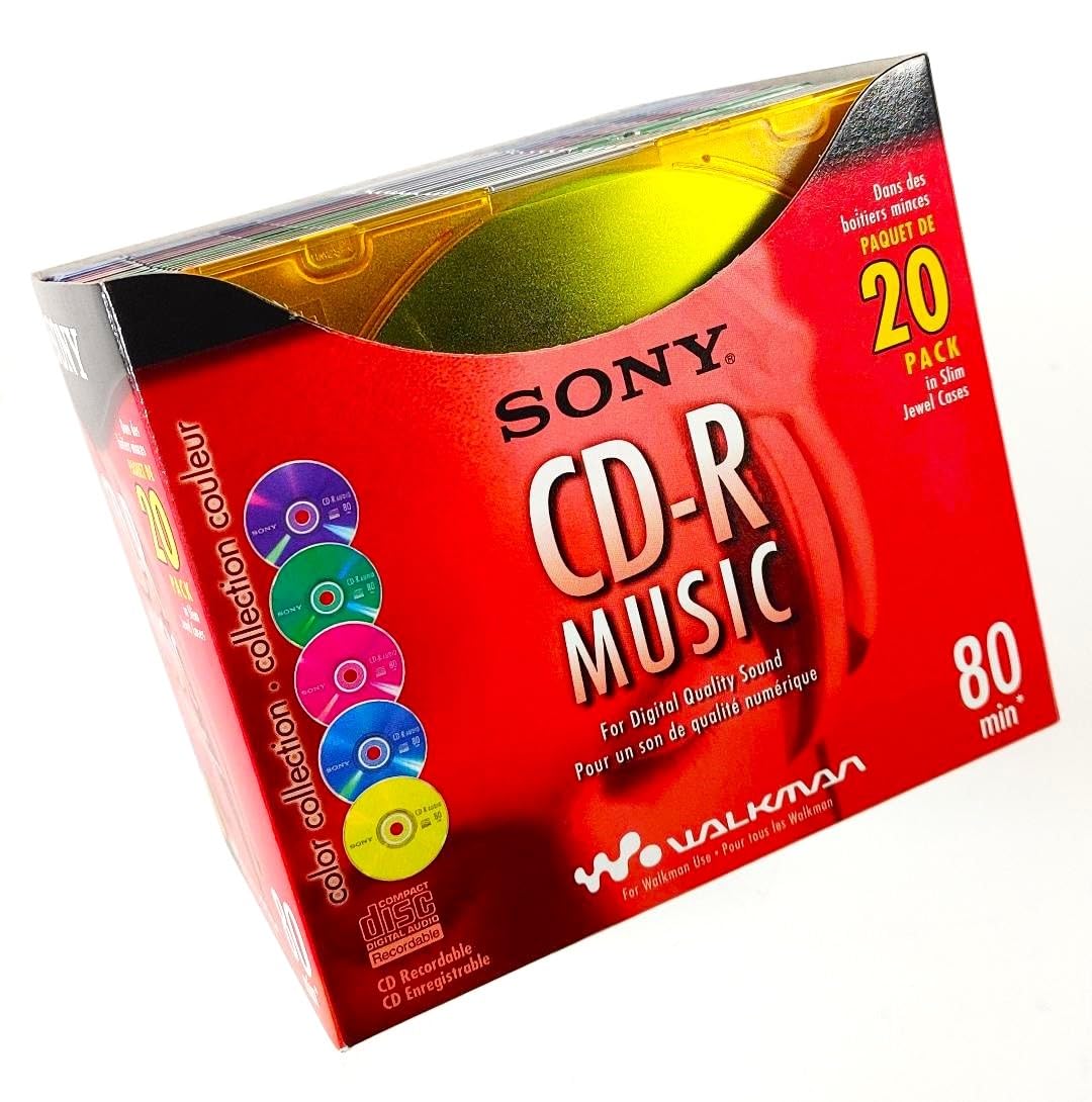Amazon.com : Sony Write-Once CD-R for Music 20CRM80RX : Blank Mini